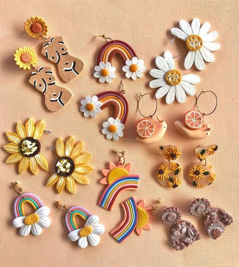 Sun Sprinkles (@sun_sprinkles) • Instagram photos and videos Infant Bedroom, Clay Earrings Cute, Wedding Interior, Modern Hoop Earrings, Diy Jewelry Kit, Diy Earrings Polymer Clay, Handmade Clay Earrings, Pom Pom Earrings, Daisy Jewelry