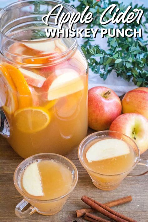 Whiskey Punch, Apple Cider Whiskey, Whiskey And Ginger Ale, Apple Cider Punch, Thanksgiving Punch, Bourbon Apple Cider, Christmas Drinks Alcohol Recipes, Cocktail Sauce Recipe, Apple Whiskey