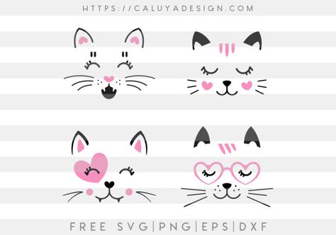 FREE 16 Animal SVG Cut Files You Need to Download NOW Cat Face Svg, Caluya Design, Cricut Svg Files Free, Cricut Svgs, Split Monogram, Free Silhouette, Cricut Images, Animal Svg, Valentine Svg