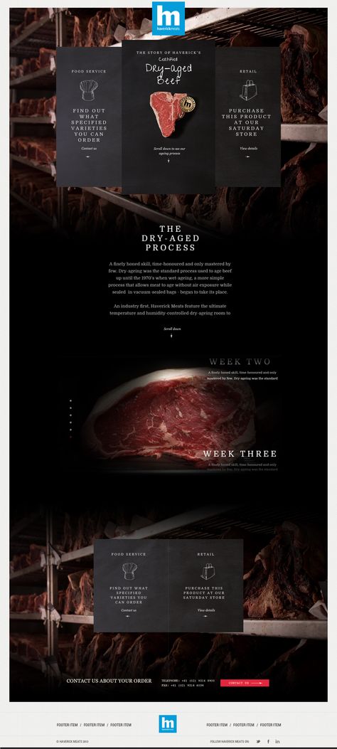 Meat Website Design, Meat Restaurant, Dry Aged Beef, Premium Meat, Restaurant Website, Food Web, Modern Website, Sports Graphic Design, Website Layout