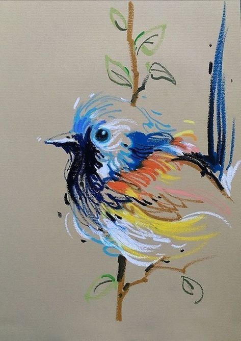 Lines Drawing, Chalk Pastel Art, Soft Pastel Art, Oil Pastel Paintings, Oil Pastel Art, Oil Pastels, Bird Drawings, Pastel Drawing, Watercolor Bird