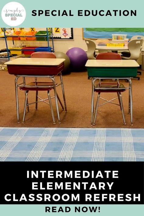 If you are an intermediate elementary special education teacher, then you will love seeing this classroom tour. My classroom setup for elementary special education includes a teacher table for small groups, independent work centers, and classroom desks set up. I also have an area for ABA groups for my special ed students. Learn more on classroom organization, where to house your data sheets, instructional material, and more! School Desk Organization, Elementary Special Education, Classroom Desks, Special Education Lesson Plans, Teacher Table, Cooking In The Classroom, Classroom Desk, Classroom Tour, Self Contained Classroom