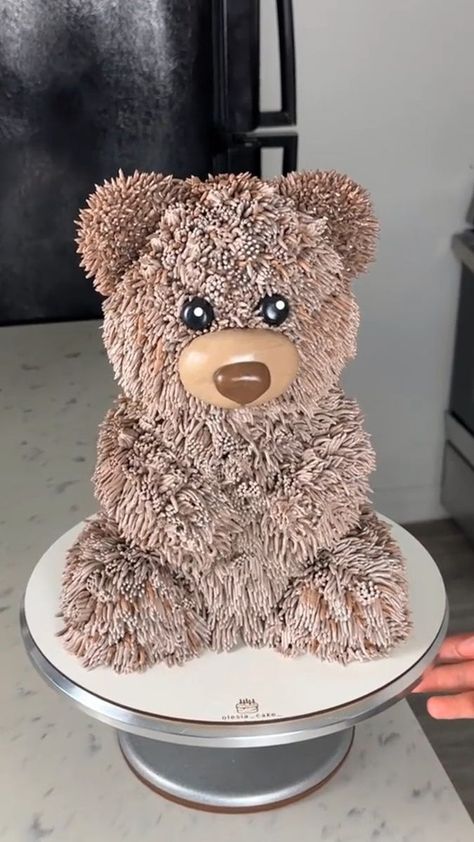 Artist Cake Ideas, Cake For Kids Birthday, 3d Teddy Bear Cake, Birthday Cake For Kids, Sweetie Cake, Cake For Kids, Kids Birthday Cake, Teddy Cakes, Shape Cake