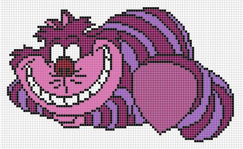 Stregatto_Alice nel paese delle meraviglie Alice In Wonderland Cross Stitch, Modele Pixel Art, Disney Cross Stitch Patterns, Art Perle, 8bit Art, Hama Beads Patterns, Disney Cross Stitch, Cat Cross Stitch, Beaded Cross Stitch