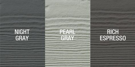 Night Gray – Designing with James Hardie Siding Colors - Opal Enterprises Inc Night Grey Hardie Siding, James Hardie Night Gray, Rich Espresso Hardie Siding, James Hardie Night Gray Siding, House Siding Colors, Hardieplank Siding, James Hardie Siding Colors, Siding Colors For Houses, Painting Brick