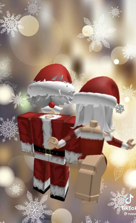 Matching Christmas Roblox Avatars, Roblox Christmas Outfit, Roblox Christmas, Santa Claus Girls, Roblox Matching, Matching Christmas Outfits, Matching Fits, Outfits Roblox, Roblox Skin