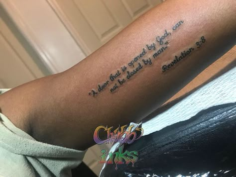 Bible Quote Tattoos For Women, Endurance Tattoo, Quote Tattoos For Women, Bible Quote Tattoos, Small Dope Tattoos, Simple Tattoos For Guys, Meaningful Tattoo Quotes, Saved Tattoo, Pretty Hand Tattoos