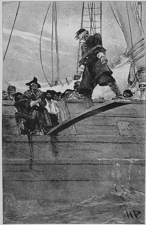 The Plank Was Mostly A Myth, A is listed (or ranked) 12 on the list 14 Bizarre Pirate Traditions Most People Don't Know About Homemade Pirate Costumes, Vintage Pirate, Howard Pyle, Golden Age Of Piracy, Pirate Crafts, Walking The Plank, Litho Print, Flag Photo, Antique Images