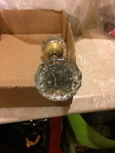 Antique doorknob and hardware $25 White Panel Doors, Fluted Glass Door, Vintage Glass Door, Glass Doorknobs, Bronze Door Knobs, Glass Door Knob, Paneled Doors, Architectural Garden, Vintage Door Knobs