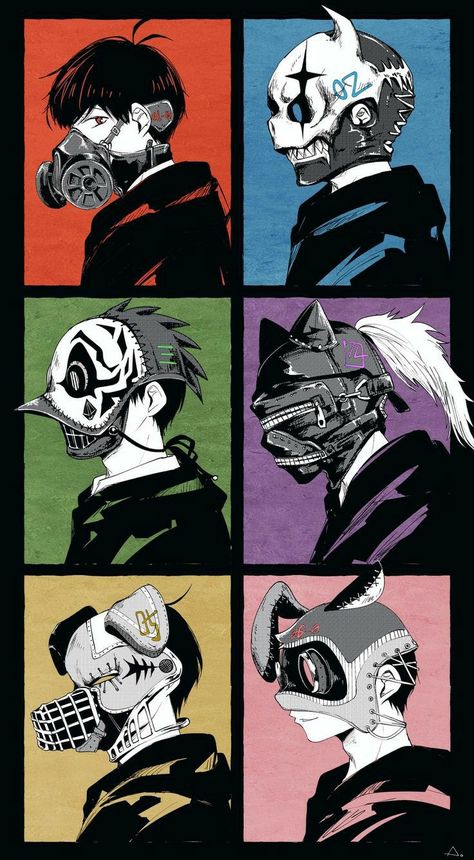 Dorohedoro Oc, Cool Masks Designs Ideas, Mask Design Drawing, Mask Character Design, Masked Oc, Mask Ideas Drawing, Masked Character Art, Mask Concept Art, Manga Character Design