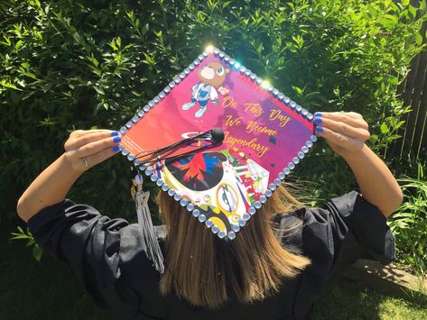 Graduation Kanye (Grad Cap) Graduation Cap Kanye West, Kanye West Graduation Cap Ideas, Kanye Graduation, Graduation Cap Designs Kanye West, Rapper Graduation Cap, Graduation Cap Designs Kanye, Grad Cap Ideas Kanye, Grad Cap Ideas Album Covers, Album Cover Grad Cap