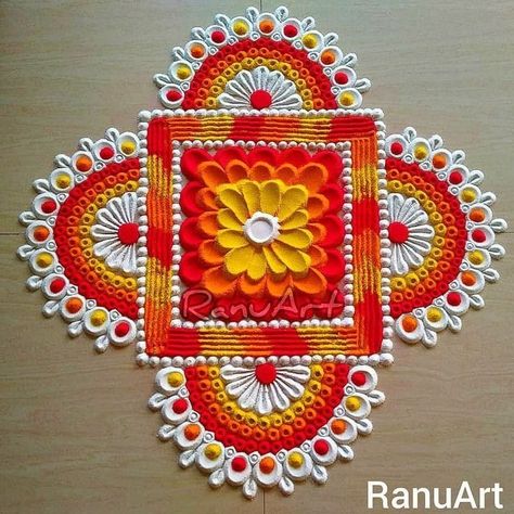 Diwali Special Rangoli Design 2024, Rajasthani Rangoli, Shading Rangoli, Beautiful Rangoli Designs Latest, Rangoli Designs Beautiful, Diwali Design, Design Rangoli, Easy Rangoli Designs Videos, Very Easy Rangoli Designs