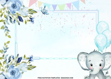 Cool 7+ Baby Blue Cute Elephant Birthday Invitation Templates #free #freeinvitation2019 #birthday #disney #invitations #invitationtemplates Elephant Birthday Invitations, Elephant Baby Shower Invitations Boy, Baby Boy Invitations, Baby Birthday Card, Baby Birthday Invitations, Elephant Party, Small Party, Happy Birthday Template, Elephant Birthday