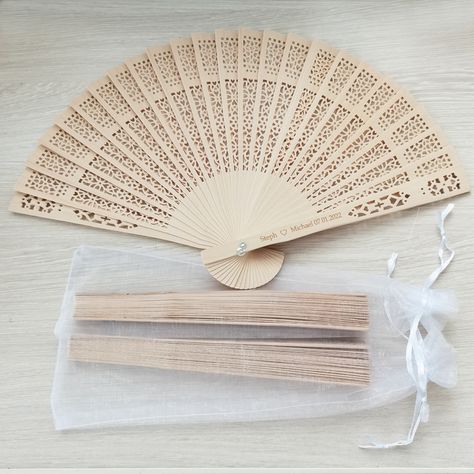 Smarter Shopping, Better Living! Aliexpress.com Fans Wedding, Fan Wedding Favors, Gifts For Guests, Folding Hand Fan, Wedding Fans, Wedding Gifts For Guests, Wood Wedding, Wedding In The Woods, Engraved Wood