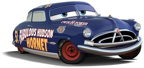 Not to be confused by the model "Float like a Cadillac, sting like a Beamer!" ―Doc Hudson Doc Hudson, also known as the Fabulous Hudson Hornet, was a Piston Cup racer from 1951 to 1954. From late 2005 to 2009, Doc was the crew chief of 7-time Piston Cup champion Lightning McQueen. Doc was and still is a great inspiration to many racers including The King, Dale Earnhardt Sr, Lightning McQueen, and many others. Doc made his debut in the Piston Cup in 1951 at the age of 20. Doc took the Piston ... Doc Hudson Human, Doc Hudson Cars, Cars Doc Hudson, Fabulous Hudson Hornet, Cars 3 Characters, Car Doctor, Hudson Car, Doc Hudson, Cars Pixar