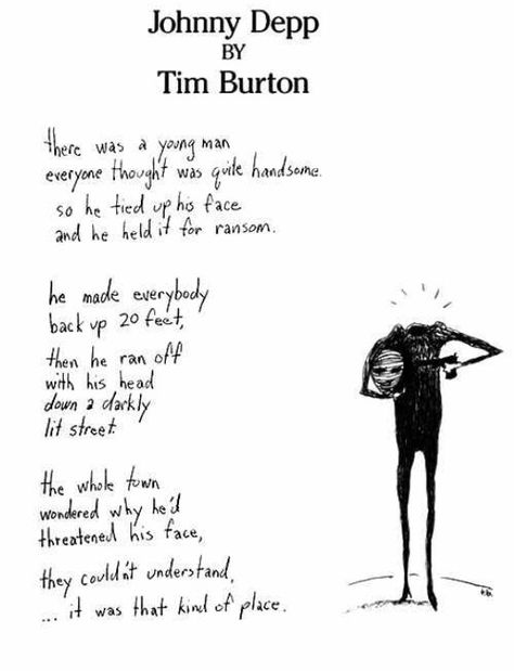 Tim Burton Poems, Tim Burton Quotes, Tim Burton Johnny Depp, 80s Film, Quotes Film, John Depp, Kaptan Jack Sparrow, Aesthetic Funny, Quotes Romantic