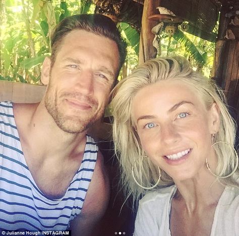 Fresh: The Dancing With The Stars judge also posted this make-up free snap with her husband Julianna Hough, Julianne Hough Short Hair, Honeymoon Album, Brooks Laich, Derek And Julianne Hough, Mtv Music Awards, Joey Fatone, Honeymoon Photos, Julianne Hough