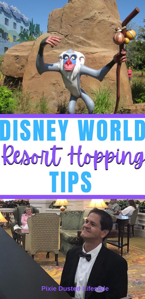 How to visit different resorts at Disney World. 10 Disney World Resort Hopping Tips. Things not to miss, planning tips, and more. #disneyworld #disneytips #disneyvacation Disney Resort Hopping Itinerary, Disney World Resort Hopping, Disney Resort Hopping, Disney Art Of Animation Resort, Wdw Halloween, Best Disney Hotels, Disney Art Of Animation, Art Of Animation Resort, Disney Vacation Planner