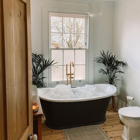 Victorian Farmhouse Interior, Bathroom Mountain, Brunswick House, Victorian Bath, Victorian Renovation, Slipper Bath, Walk In Shower Enclosures, Freestanding Bath Taps, Flat Panel Radiators