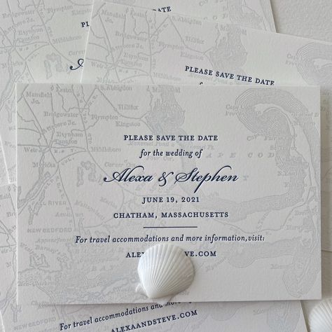 Save the Date for the Cape — Sesame Letterpress + Design Sesame Letterpress, Letterpress Design, Cape Cod Wedding, 2024 Wedding, Wedding Save The Date, Save The Dates, Lights Background, Wedding Saving, Vintage Map