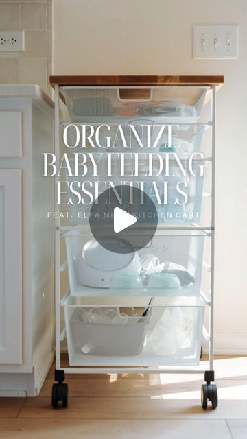 Alice Lee┊Sweet Lee & Co on Instagram: "It’s been long overdue from months of letting bottles, pump parts, bibs and other things related to baby feeding essentials completely crowd our counter space. This Elfa Kitchen Cart from @thecontainerstore is actually the perfect solution if you don’t have a lot of cabinet space to store all of these items all in one place! 

I know how life can be during this phase — most of the days, you’re just simply trying to survive with little to no sleep and organizing this space can seem very overwhelming. However, if and when you decide to tackle decluttering the space, look no further as this cart can be used in so many ways! 

#TheContainerStore #Thecontainerstoreambassador 

baby feeding, starting solids, breastfeeding, nursing, pumping moms, baby bottl Bottle Sterilizer Station, Newborn Kitchen Organization, Bottle And Pump Organization, Organize Baby Bottles In Kitchen, Baby Kitchen Storage, Pump Parts Organization, Kitchen Organization Baby Stuff, Baby Station In Kitchen, Baby Formula Station In Kitchen