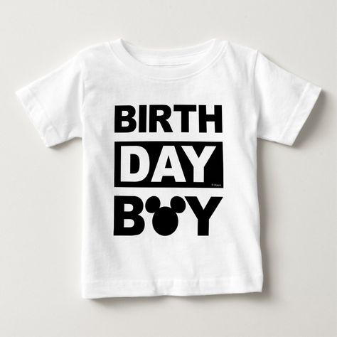 Disney Birthday Shirt, Disneyland Birthday, Birthday Boy Shirt, Cute Mickey Mouse, Mickey Mouse Design, T Shirt For Boys, Mickey Mouse T Shirt, Baby Boy 1st Birthday, Birthday Boy Shirts