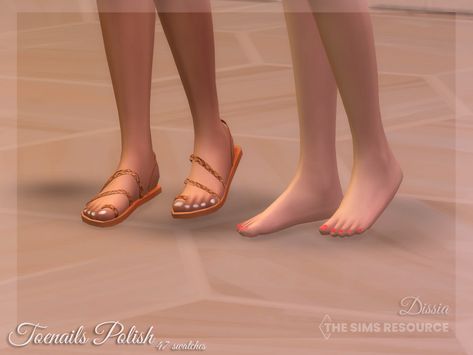 The Sims Resource - Toenails Polish Sims 4 Toenails, Toenails Polish, Toe Nail Polish, Cc Nails, Sims 4 Nails, Sims 4 Tattoos, Toe Polish, Natural Nail Art, Toenail Polish