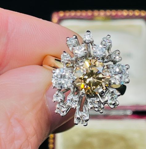 We would like to wish you all a splendid winter morning, the sun has cracked through rain clouds up here in Leura, and we are hopefully set for a beautiful winter Sunday in the mountains. We are now offering you this gorgeous vintage handmade Hardy Brothers Champagne Diamond cluster ring on sale 💫 We love coloured Diamonds 🫠 and this 1.69ct round brilliant cut Champagne Diamond does not disappoint. Around the central Champagne Diamond, we have a burst cluster of 17 round brilliant cut Diam... Winter Sunday, Hardy Brothers, Blue Mountains Australia, Coloured Diamonds, Winter Morning, Emerald Cut Rings, Winter Mornings, Rain Clouds, Emerald Engagement Ring Cut