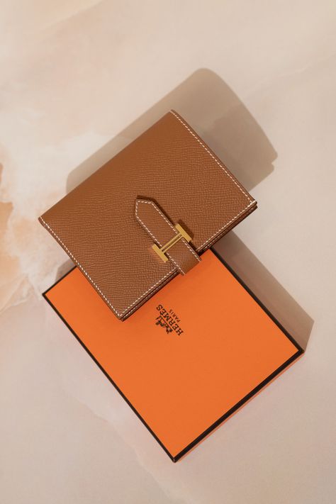 Hermès Bearn Compact Wallet in Gold GHW Ticket Holder, Hermes Wallet, Ticket Holders, Compact Wallet, Wallets For Women Leather, Leather Wallets, Hermes Bags, Personal Shopper, Wallets For Women