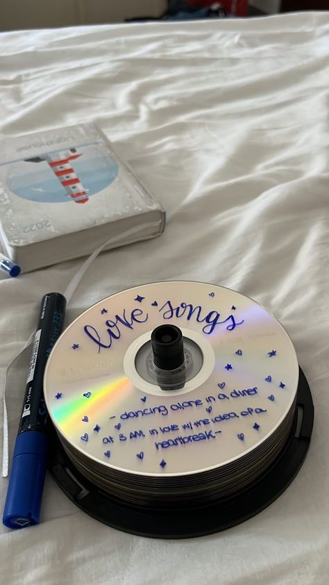 Cd Mixtape Aesthetic, How To Burn A Cd, Diy Cd Cover, Burning Cds, Mixtape Aesthetic, Custom Cd Covers, Starry Room, Cd Burning, Cd Idea