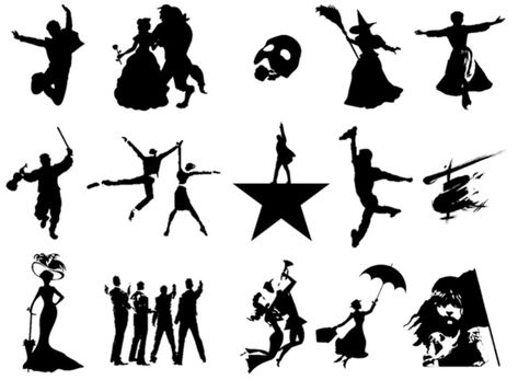 Silhouettes: Broadway Musicals Quiz Musical Quiz, Musical Logo, Billy Elliot, Theatre Geek, Musical Plays, Theatre Nerds, Theatre Life, Broadway Theatre, West Side Story