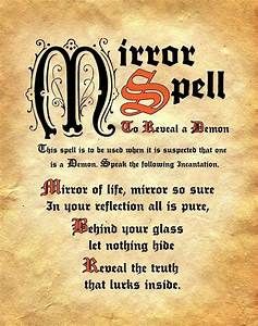 Magic Chants, Truth Spells, Mirror Spell, Witches Spells, Charmed Spells, Witch Spells, Witchcraft Spells For Beginners, Charmed Book Of Shadows, Spells For Beginners