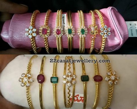 Kids Gold Jewellery, Plain Gold Bangles, Diamond Bracelet Design, Indian Jewellery Design Earrings, Jewelry Bracelets Gold, Stone Bangle, Bangles Jewelry Designs, Gold Bangles Design, Gold Jewelry Simple