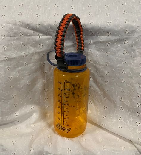 Crochet Nalgene Holder, Nalgene Water Bottle, Water Bottle Backpack, Paracord Accessories, Swell Bottle, Nalgene Bottle, Water Flask, Pineapple Water, Wide Mouth Water Bottle