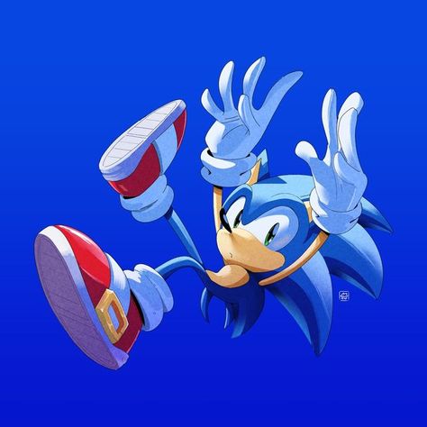 Sonic Falling, Character Comic, Hedgehog Game, Cartoon Style Drawing, Blue Hedgehog, Sonic Franchise, Childhood Games, Sonic Adventure, Hedgehog Art