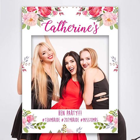 Paper Themes Personalised Hen Do Selfie Frame Party Photo Booth Props Prop Frames for Selfies and Decorations at Hen Parties, Weddings and Birthdays for Posts on Instagram or Facebook– Florals: Amazon.co.uk: Toys & Games Do Selfie, Party Photo Booth Props, Sweet 16 Photos, Selfie Frame, Sweet 16 Decorations, Posts On Instagram, Graduation Backdrop, Country Wedding Invitations, Photo Booth Frame