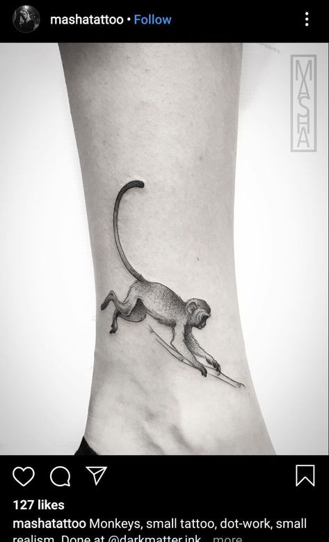 Capuchin Monkey Tattoo, Gibbon Monkey Tattoo, Tattoo Ideas Monkey, Small Monkey Tattoos For Women, Spider Monkey Tattoo, Fine Line Monkey Tattoo, Monkey Tattoo Men, Cute Monkey Tattoo, Monkey Tattoo Small Cute