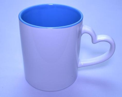 inner color mug with heart handle Heart Handle Mug, Savings Box, Sublimation Mugs, Ceramic Mugs, Coffee Mugs, Mug, Ceramics, Coffee, Tableware