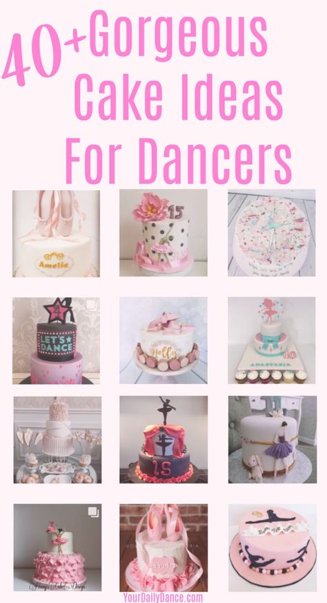 Planning a dance birthday party or maybe a dance team or company party.  Check out these gorgeous cakes for inspiration! #dance #dancer #ballet Dance Cake Ideas Dancers, Dancer Cake Birthday, Dance Cake Ideas, Dance Theme Cake, Dance Birthday Cake, Dance Cake, Dance Birthday Party, Dancer Cake, Dance Nails