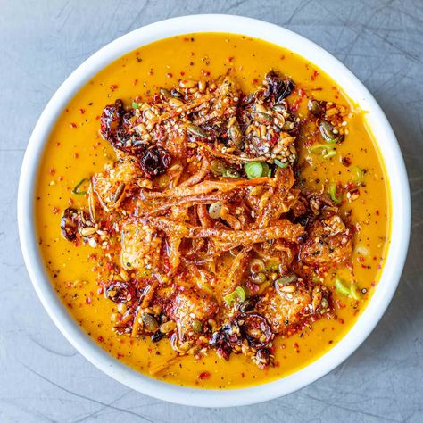 Mob — Spicy Miso Carrot Soup Instapot Soup Vegetarian, Carrot Stew Recipes, Soups From Around The World, Gut Soup, Fall Soups And Stews, Gourmet Soup, Fall Soup, Carrot Soup, Fall Soups