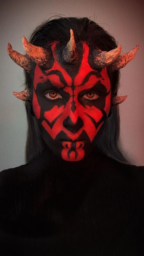 Darth Maul Makeup, Demon Makeup Men, Makeup Halloween Hombre, Demon Makeup Halloween, Halloween Makeup Terror, Halloween Makeup Horror, Halloween Prosthetics, Darth Maul Costume, Face Painting Images