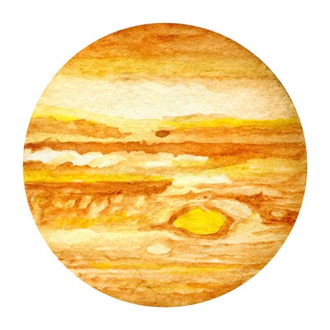 Jupiter Watercolor, Planets Illustration, Tata Surya, Planet Painting, Astronaut Cartoon, Art Classroom Decor, Solar System Planets, Illustration Watercolor, Art Classroom