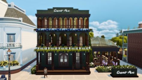 (10) Louise and Anna Restaurant (Download) – @onplanetmarcy on Tumblr Sims 4 New Orleans, Sims 4 Restaurant, Play On Words, Casas The Sims 4, Willow Creek, Maxis Match, Louisiana, Sims 4, New Orleans