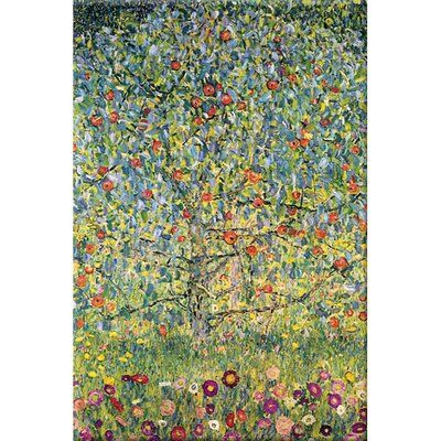 Tree Graphic, Green Home Decor, Tree Canvas, Framed Painting, Apple Tree, Gustav Klimt, Tree Painting, Green And Orange, Painting Frames