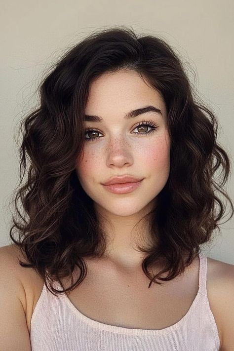 mediumlength hairstyles, effortless style, elegant hairstyles Mid Length Hair With Headband, Shoulder Length Hair Curly Waves, Curled Shoulder Length Hair, Shoulder Length Hair For Women, Long Hair Quotes, Full Curls, Medium Length Hair Women, Hairstyles For Short Hair Easy, Shoulder Length Wavy Hair