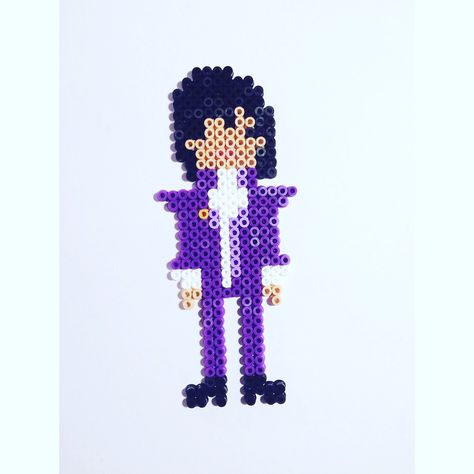 Prince 💜 (1958-2016) #prince #purpleguy #purplerain #inmemorry #music #hamabeads #hamaperler #fusebeads #perler #hama #perlerbeads #perlerart #hamaart Graphgan Patterns, Melted Beads, Pokemon Bead, Cross Stitch Fairy, Easy Perler Beads Ideas, Hama Beads Design, Perler Bead Templates, Hama Bead, Perler Crafts