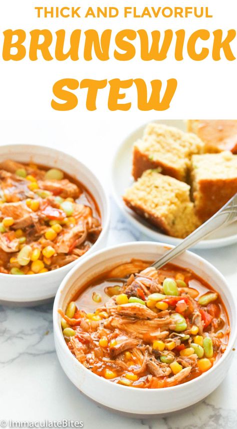 Brunswick Stew #stew #recipe #easy #fallrecipes #recipe #homemade #dinnerideas Brunswick Stew Recipe North Carolina, Homemade Brunswick Stew Recipe, Africa Dishes, Best Brunswick Stew Recipe, Fajita Soup, Low Salt Recipes, Brunswick Stew, Favorite Soups, Meat And Vegetables