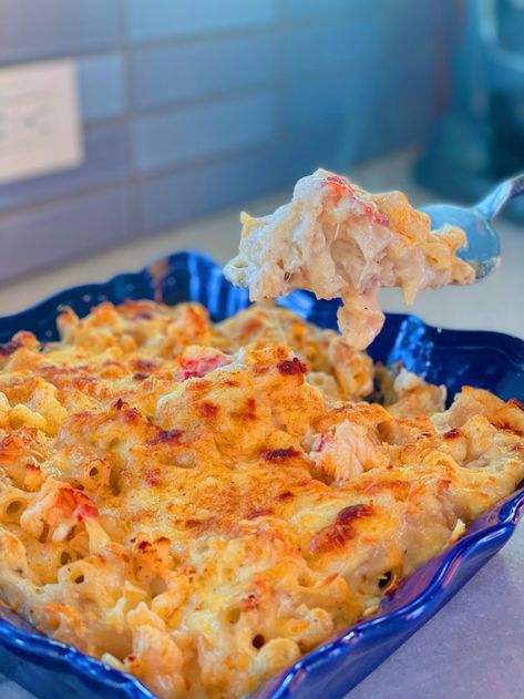 Gluten Free Lobster Mac And Cheese, Chouquette Kitchen, Gluten Free Mac And Cheese Recipe, Lobster Mac And Cheese Recipe, Lobster Mac N Cheese, Lobster Pasta Recipe, Lobster Mac N Cheese Recipe, Crock Recipes, Jalapeno Mac And Cheese