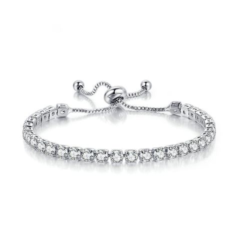 PRICES MAY VARY. Adjustanle Length:It is easy to adjust to fit your wrist size to get a good wearing experience,will not fall off easily,the length can be adjusted from 4.72inch+3.94inch(12cm+10cm). Material:The tennis bracelet is made of high-quality alloy and rhinestonee nickel free,lead free,safe and friendly to wearer. Perfect Gift:The tennis bracelet is perfect as a s gift for wife,girlfriend,lover,fiancee,friends onValentine's day,Christmas,mother's day,ball,anniversary,graduation,birthday Sparkly Bracelets, Paris Jewelry, Cubic Zirconia Bracelet, Simple Bracelets, Silver Jewelry Fashion, Gold Bracelet Chain, Tennis Bracelet Diamond, Bracelet Argent, Diamond Bracelets