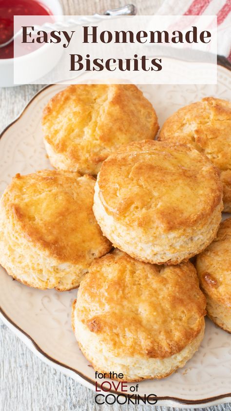 Easy Biscuit Recipe 3 Ingredients All Purpose Flour, Homemade Busicuts Easy, Easy Biscuits From Scratch, Homemade Biscuits Without Buttermilk, Home Made Biscuits Easy, Easy Biscuit Recipe 3 Ingredients, Baking Powder Biscuits Recipe, Simple Biscuit Recipe, Biscuit Recipe Easy